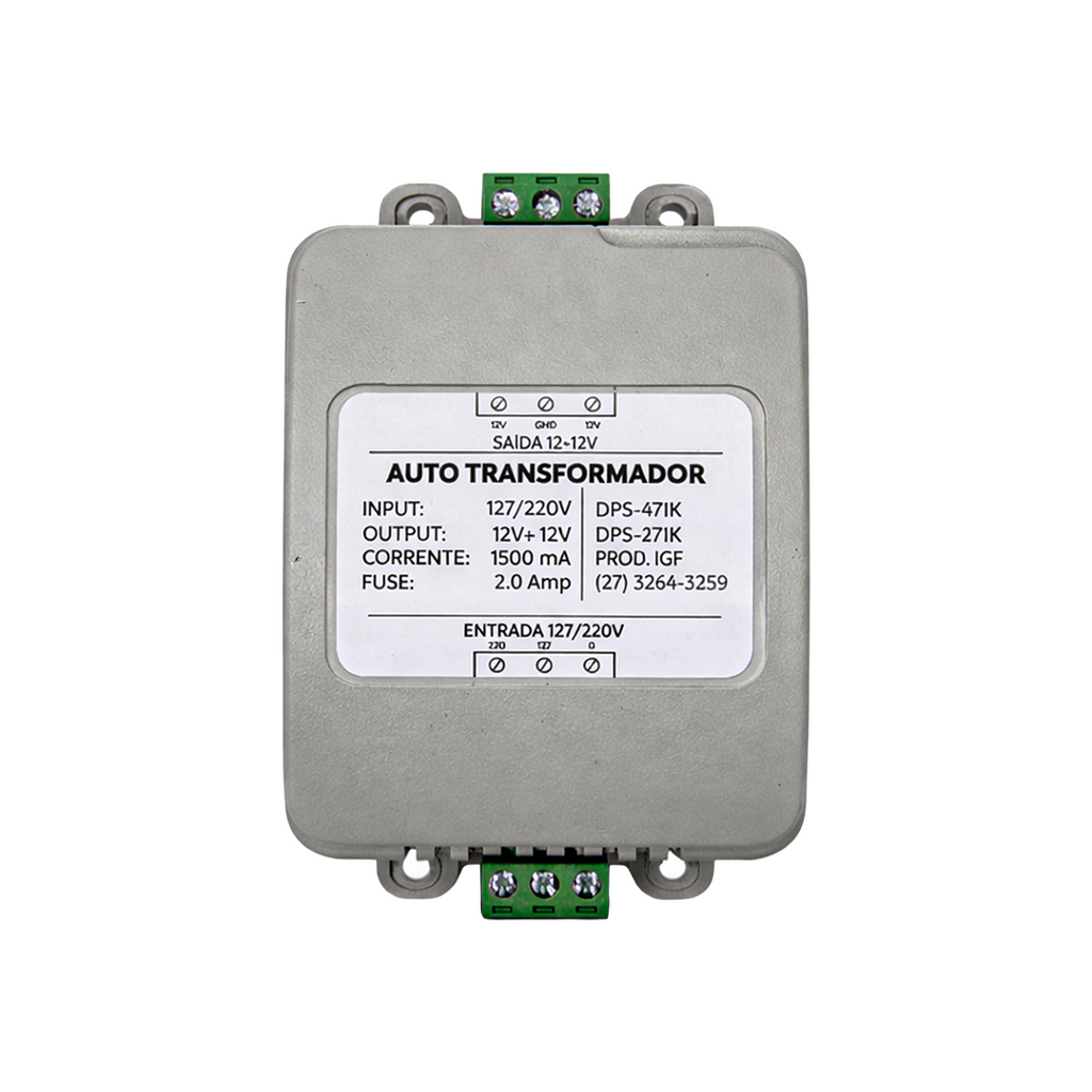 FONTE AUTO TRANSFORMADOR 110/220V 12+12VAC 1.5A