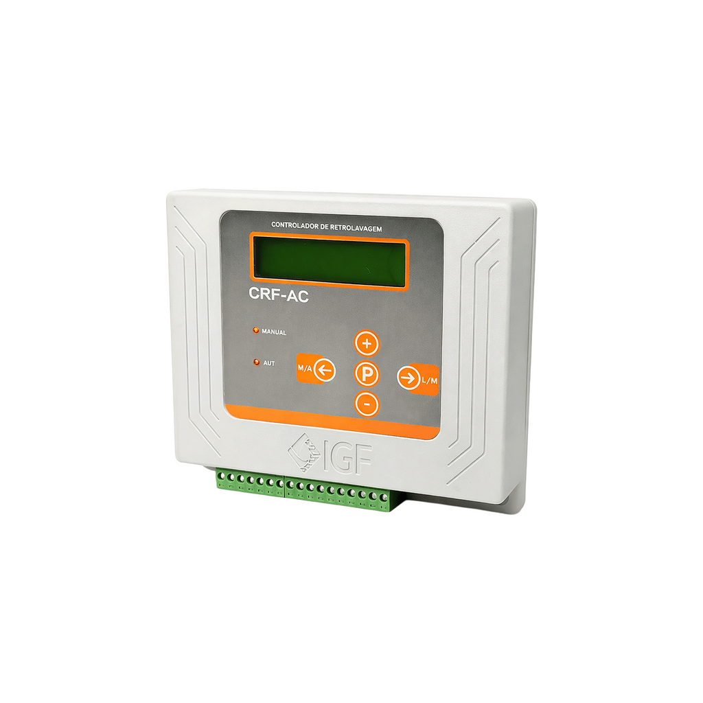 CONTROLADOR RETROLAVAGEM AUT. PARA FILTROS C/ DIFERENCIAL DE PRESSÃO CRF-AC 6F